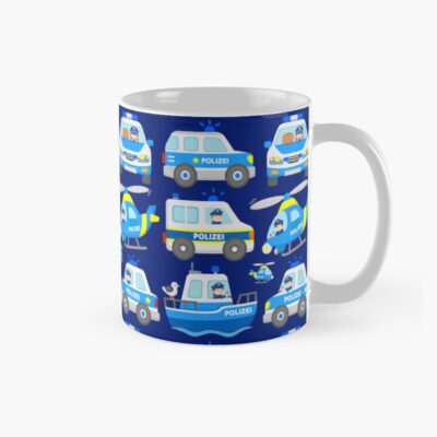 German Police Cars Polizei Vehicles Mug