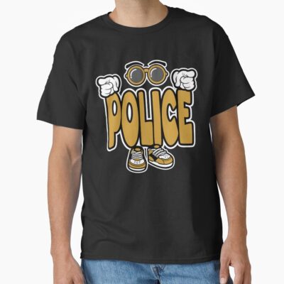 Police Professions Bold Funny Character T-shirt