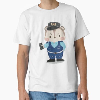 Chipmunk Police Officer Patrol Scene T-shirt