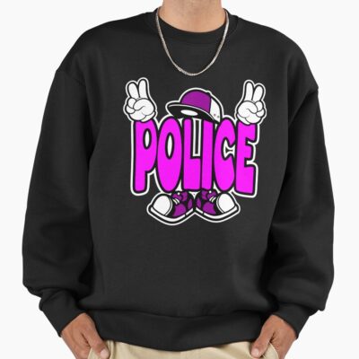 Police Professions Bold Retro Character Sweatshirt