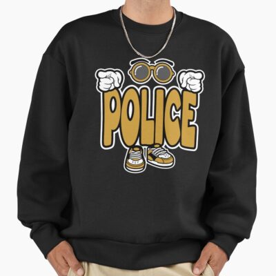 Police Professions Bold Funny Character Sweatshirt