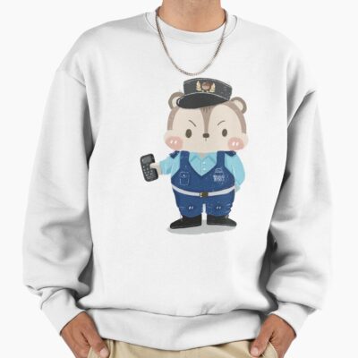 Chipmunk Police Officer Patrol Scene Sweatshirt