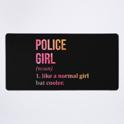 Watercolor Police Girl Officer Definition Mouse Pad