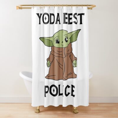 Proud Police Dad Husband Humor Shower Curtain