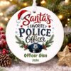 Police Christmas Santa Favorite Officer Funny Ornament