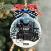 Police Christmas Thin Blue Line Uniform Custom Ornament