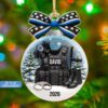 Police Christmas Thin Blue Line Uniform Custom Ornament