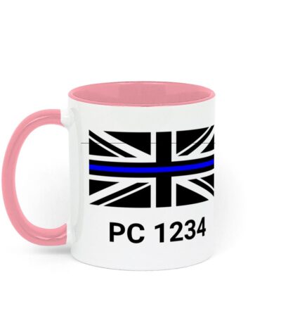 Police Retirement Name Badge Custom Accent Mug