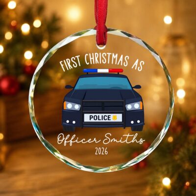Police Christmas New Officer Academy Graduate Custom Ornament